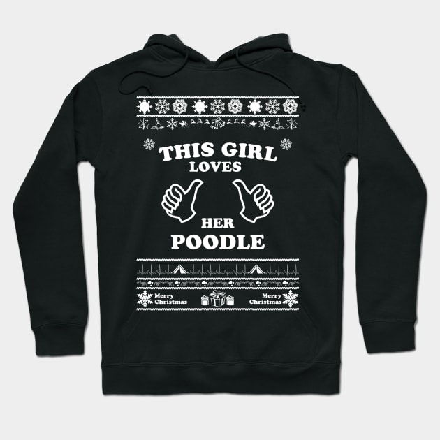 Merry Christmas POODLE Hoodie by irenaalison